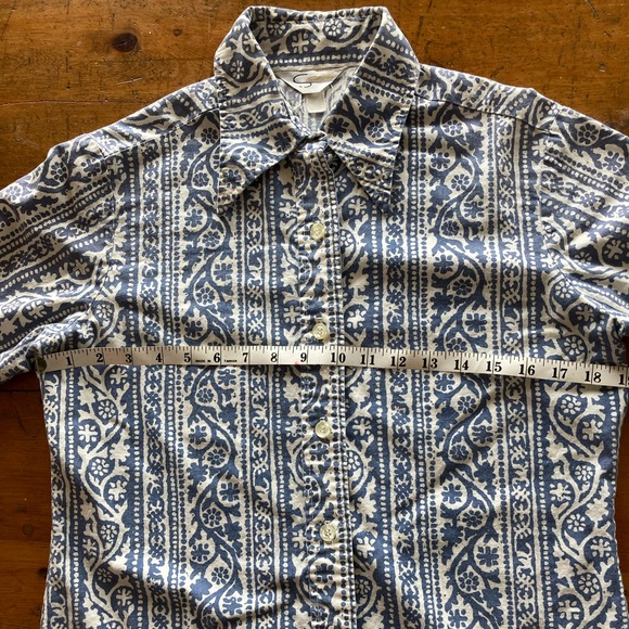 Vintage Seaton Hall Printed Chambray Shirt - Picture 5 of 6